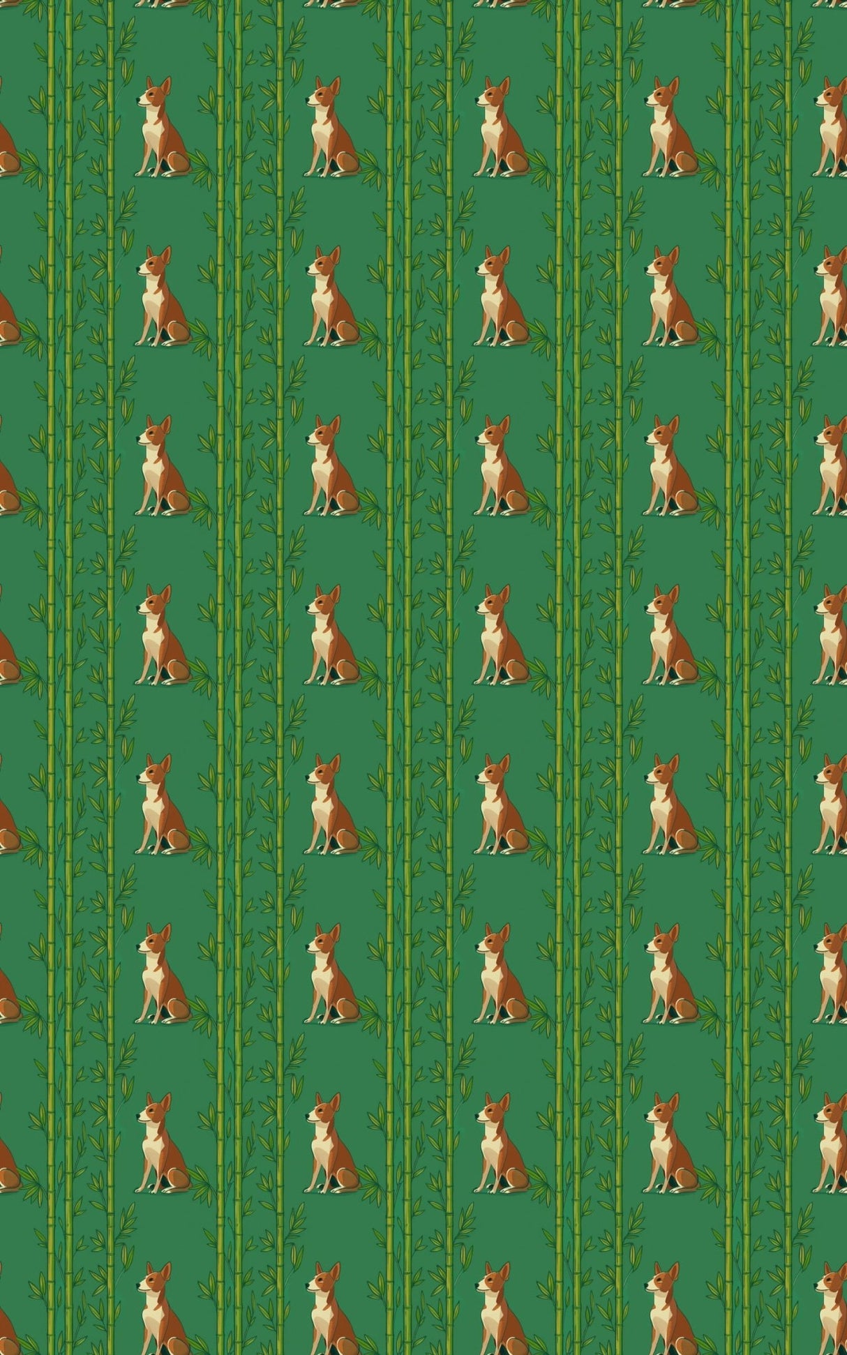 Basenji Bamboo - London Penny Gift Wrap