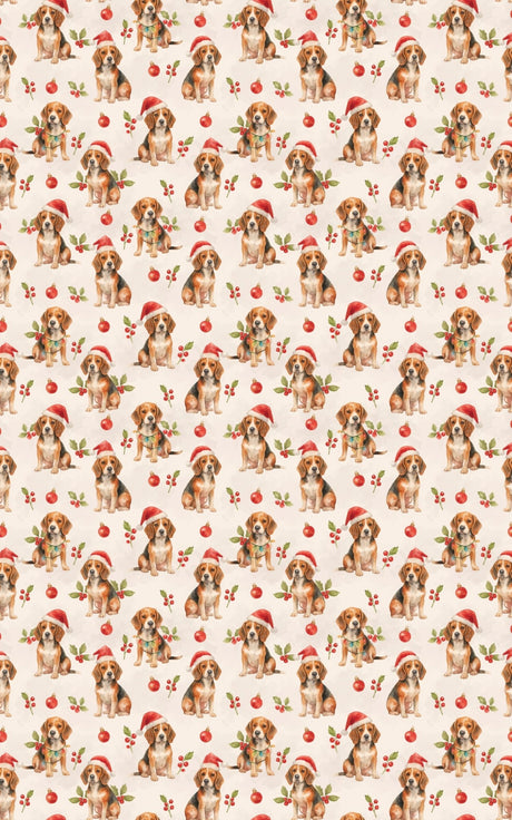 Beagle Holiday Cheer - London Penny Gift Wrap