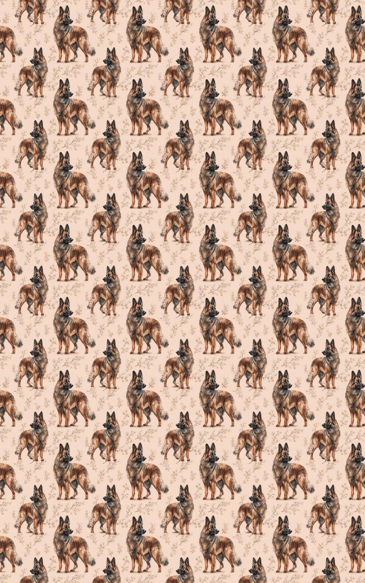Belgian Shepherd Blossoms - London Penny Gift Wrap