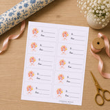 Birthday Balloon Bouquet Gift Tag Sticker Sheet