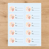 Birthday Bear Balloon Bash Gift Tag Sticker Sheet