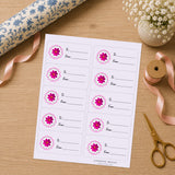 Birthday in Bloom Gift Tag Sticker Sheet