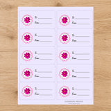 Birthday in Bloom Gift Tag Sticker Sheet