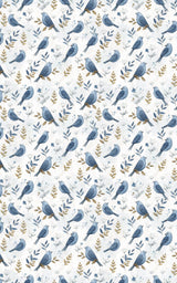 Bluebirds & Berries - London Penny Gift Wrap