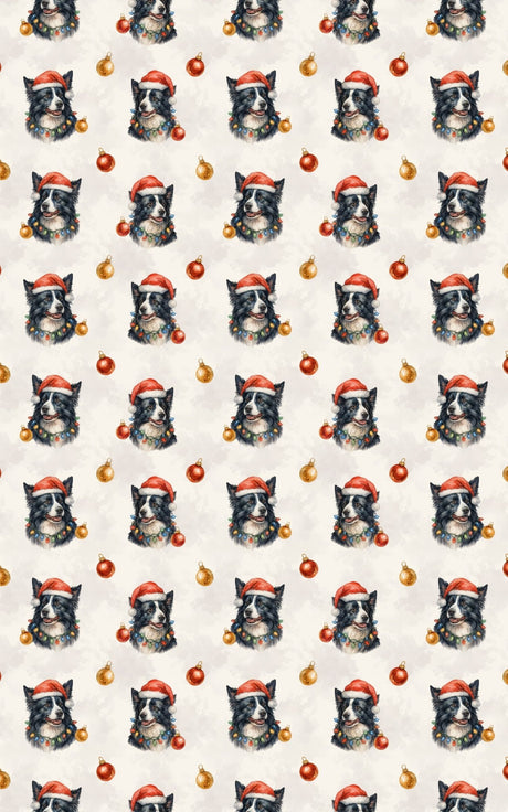 Jolly Collie Christmas - London Penny Gift Wrap
