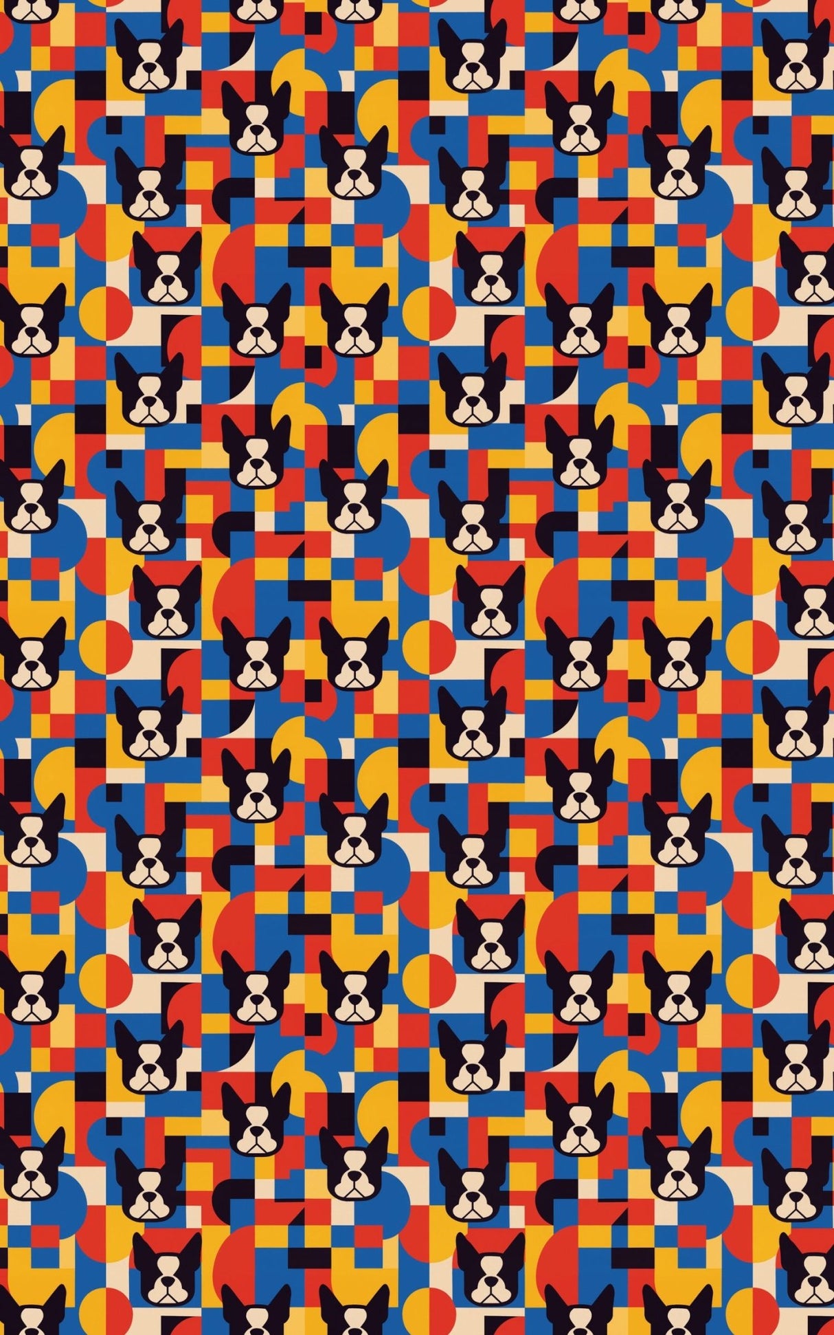 Boston Terrier Bauhaus - London Penny Gift Wrap