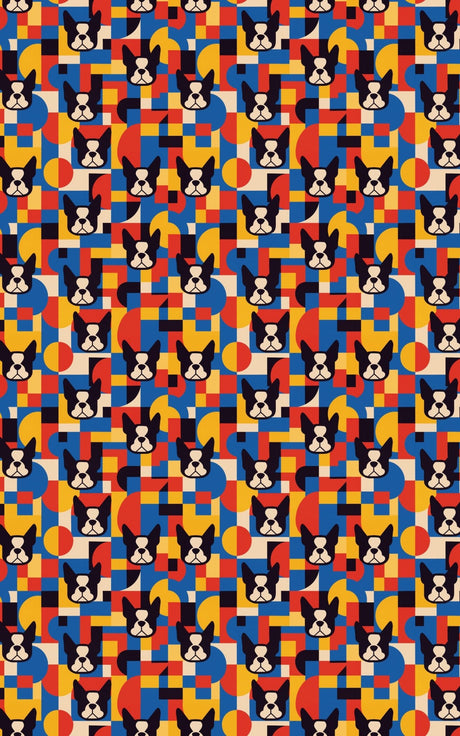 Boston Terrier Bauhaus - London Penny Gift Wrap