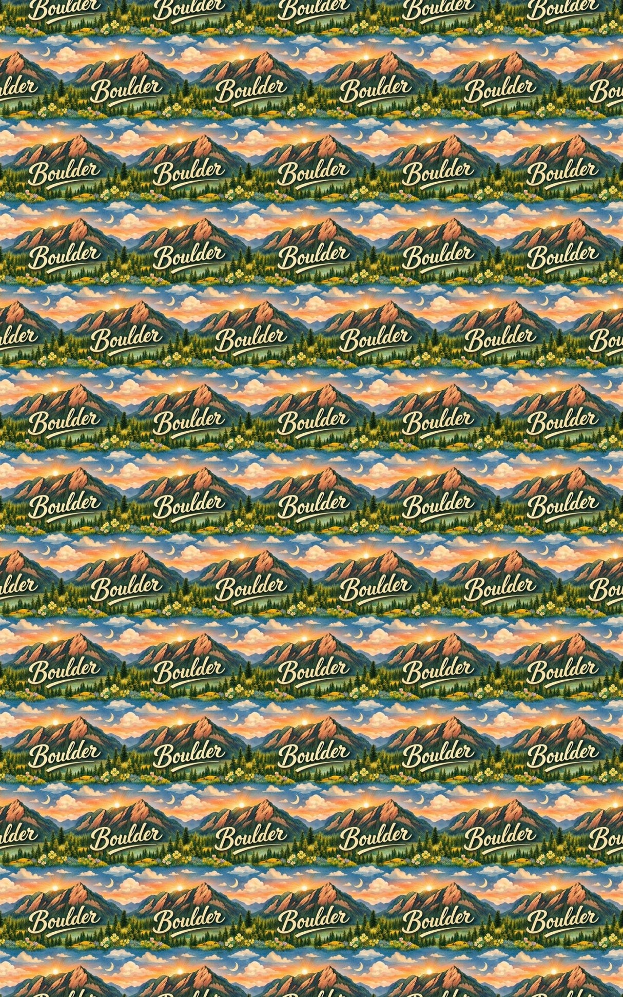Boulder Flatirons Gold - London Penny Gift Wrap