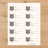 British Shorthair Purrfectly Yours Gift Tag Sticker Sheet