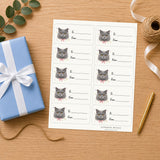 British Shorthair Purrfectly Yours Gift Tag Sticker Sheet