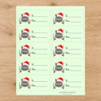 British Shorthair Santa Paws Gift Tag Sticker Sheet - London Penny Gift Wrap