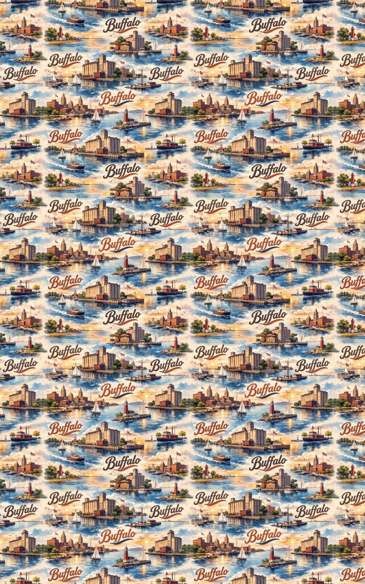 Buffalo Snow & Steel - London Penny Gift Wrap