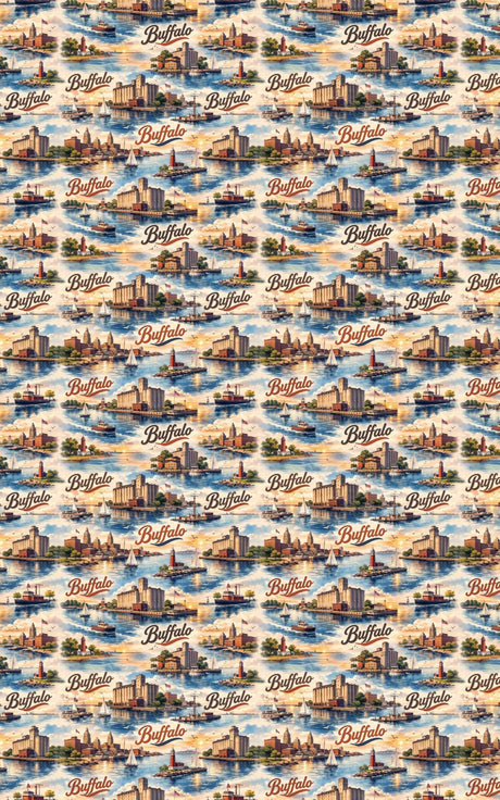 Buffalo Snow & Steel - London Penny Gift Wrap