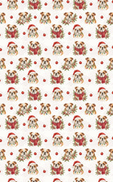 Bulldog Christmas Charm - London Penny Gift Wrap