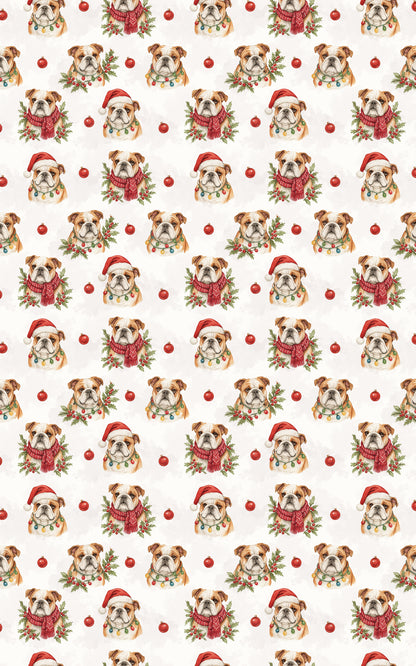 Bulldog Christmas Charm