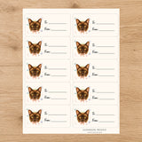 Burmese Purrfectly Yours Gift Tag Sticker Sheet