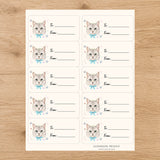 Burmilla Purrfectly Yours Gift Tag Sticker Sheet
