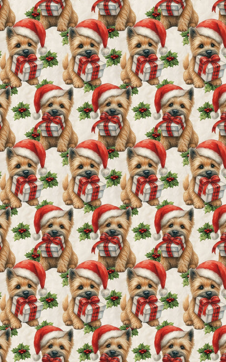 Holly Jolly Paws - London Penny Gift Wrap