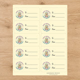 Cake & Birthday Blooms Gift Tag Sticker Sheet