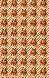 Candy Cane Collies - London Penny Gift Wrap