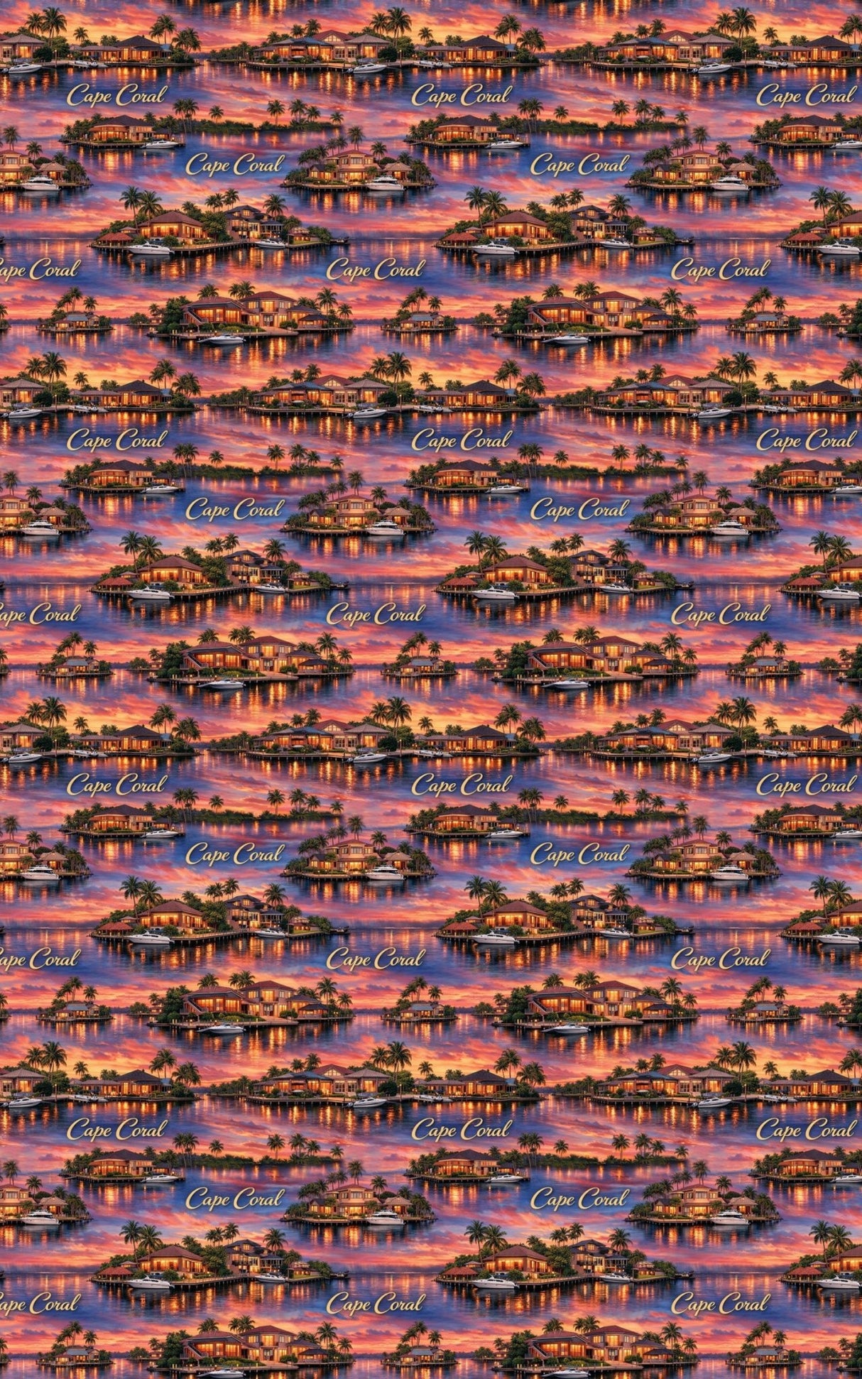 Cape Coral Canal Calm - London Penny Gift Wrap