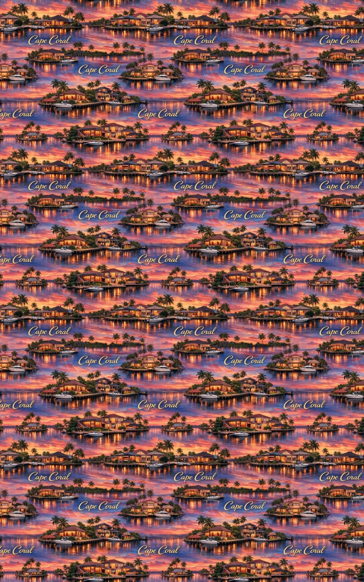 Cape Coral Canal Calm - London Penny Gift Wrap