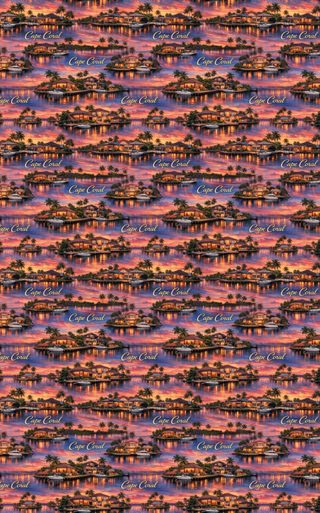 Cape Coral Canal Calm - London Penny Gift Wrap