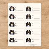 Cavalier King Charles Spaniel Paws & Bows Gift Tag Sticker Sheet