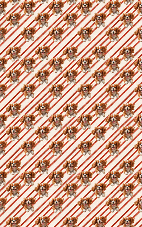 Cavalier Candy Cane - London Penny Gift Wrap