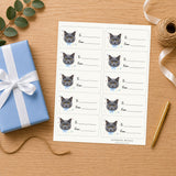 Chartreux Purrfectly Yours Gift Tag Sticker Sheet