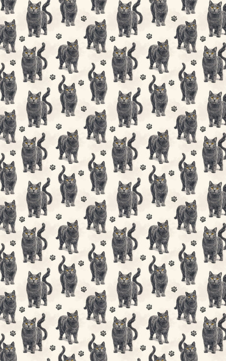 Chartreux Charcoal - London Penny Gift Wrap