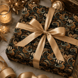 Personalized Midnight Baroque Wrapping Paper | Custom Gift Wrap - London Penny Gift Wrap