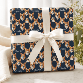 Personalized Corgi Wrapping Paper | Custom Gift Wrap - London Penny Gift Wrap