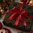 Personalized Victorian Holly Monogram Wrapping Paper | Custom Gift Wrap - London Penny Gift Wrap