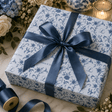 Personalized Porcelain Royale Wrapping Paper | Custom Gift Wrap - London Penny Gift Wrap