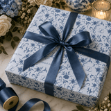 Personalized Porcelain Royale Wrapping Paper | Custom Gift Wrap - London Penny Gift Wrap