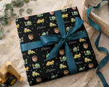 Personalized Under Construction Kid's Wrapping Paper | Custom Gift Wrap