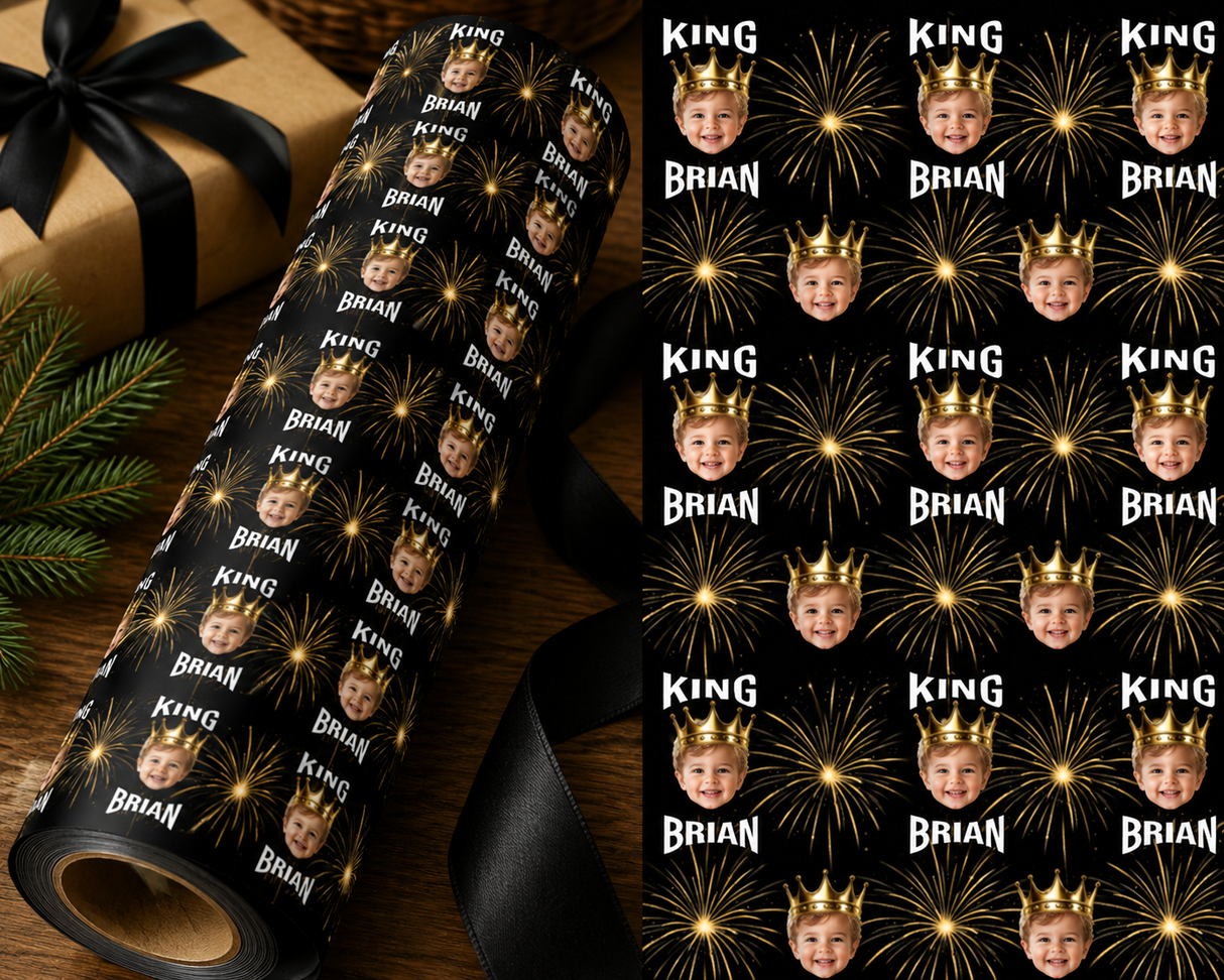 Personalized King/Queen Wrapping Paper | Custom Gift Wrap