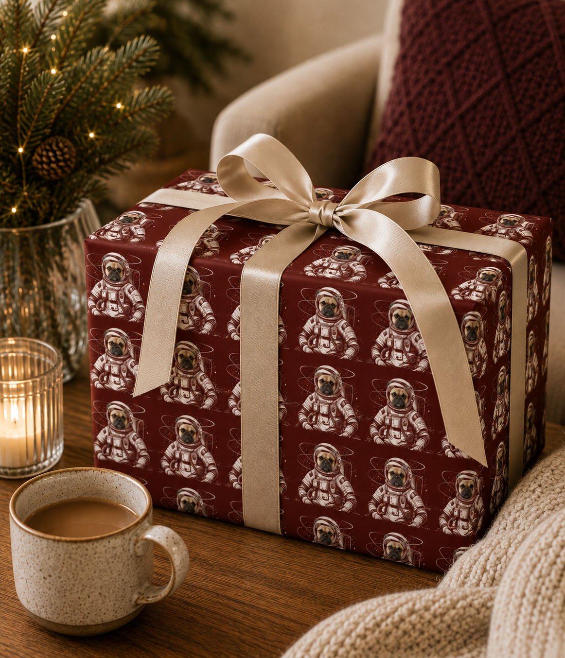 Personalized Astronaut Wrapping Paper | Custom Gift Wrap