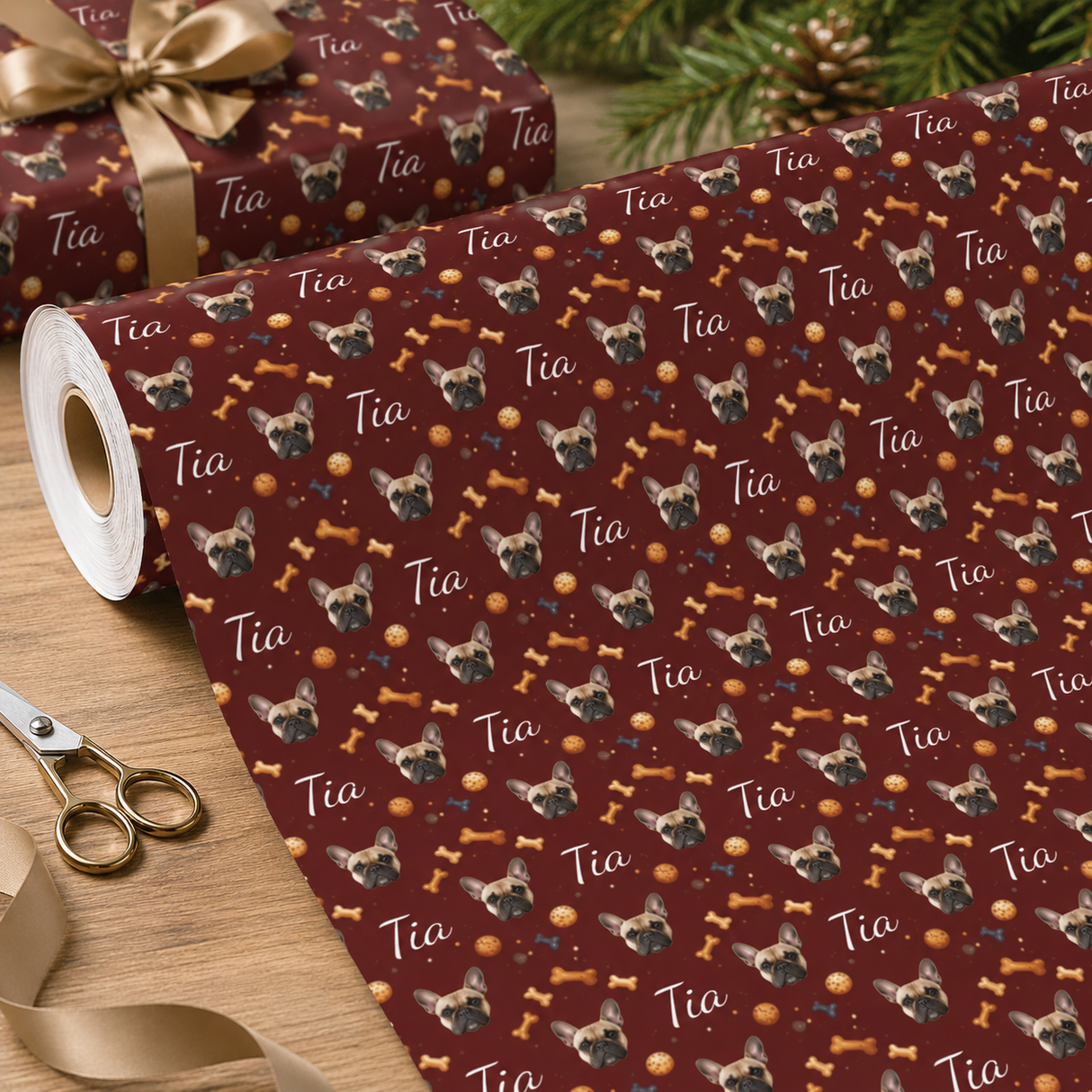 Personalized Biscuit Club Wrapping Paper | Custom Gift Wrap