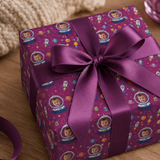Personalized Outer Space Birthday Wrapping Paper | Custom Gift Wrap