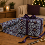 Personalized Azure Baroque Wrapping Paper | Custom Gift Wrap