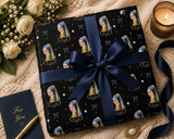 Personalized Girl With The Pearl Earring Wrapping Paper | Custom Gift Wrap