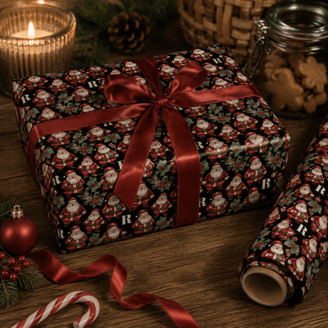 Personalized Candy Cane Lane Wrapping Paper | Custom Gift Wrap - London Penny Gift Wrap