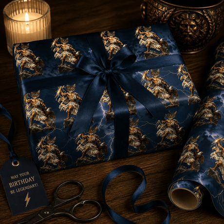 Personalized Zeus Wrapping Paper | Custom Gift Wrap - London Penny Gift Wrap