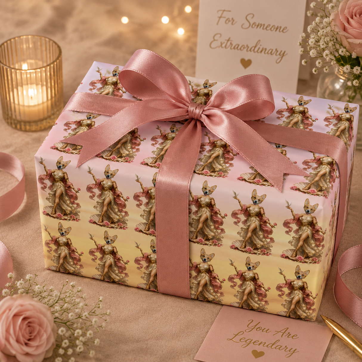 Personalized Aphrodite Wrapping Paper | Custom Gift Wrap
