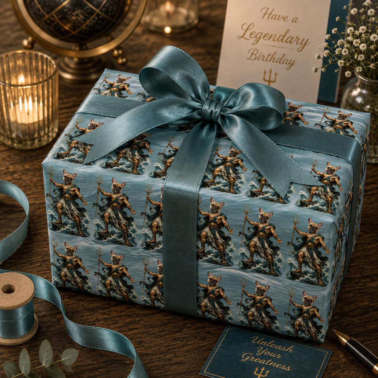 Personalized Poseidon Wrapping Paper | Custom Gift Wrap