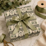 Personalized $250 Bill 6FT Wrapping Paper | Custom Gift Wrap - London Penny Gift Wrap
