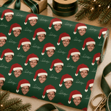 Personalized Santa Hat 6FT Wrapping Paper | Custom Gift Wrap - London Penny Gift Wrap