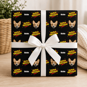 Personalized Comic Birthday 6FT Wrapping Paper | Custom Gift Wrap - London Penny Gift Wrap